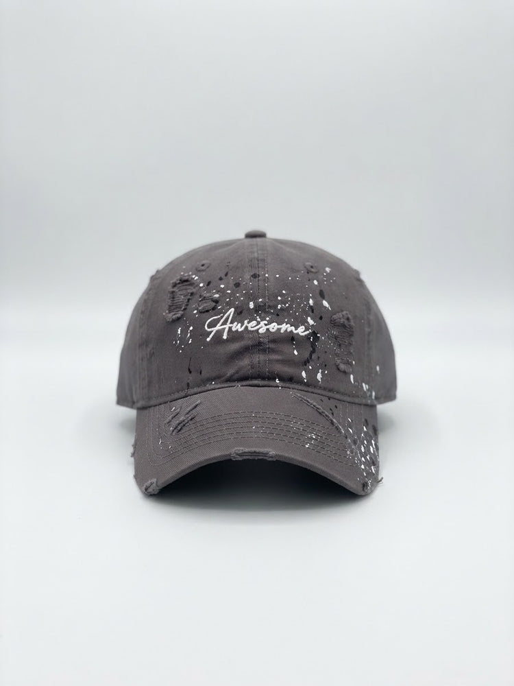 Awesome Paint Splash Ripped Cap
